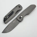 Pro-Tech Vero Designs Synapse 2 Auto Custom Steel Handle w/ White Pearl Button & Acid Wash MagnaMax