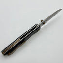 Chaves Knives Brad Blount The Arrestor 229 Black Knurled Aluminum Handles w/ Bronze Ti Hardware & Stonewash 154CM - Blue Label