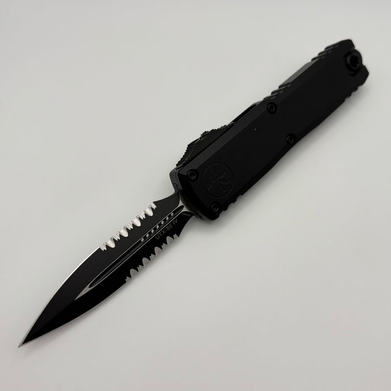Factory Blem Microtech UTX-85 Gen IV Black Tactical Partial Serrated D/E M390MK 12324-2T