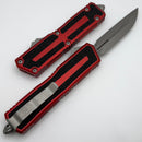 Microtech Scarab 2 Gen 3 Red Handles w/ D/E-S Apocalyptic M390MK 1180-10APRD
