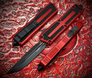 Microtech Scarab 2 Gen 3 Black D/E-S w/ Red Handle 1180-1RD