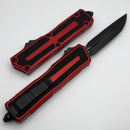 Microtech Scarab 2 Gen 3 Black D/E-S w/ Red Handle 1180-1RD