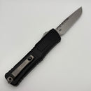 Factory Blem Microtech Knives Combat Troodon Gen III Stonewash Single Edge w/ Black Handle 1143-10