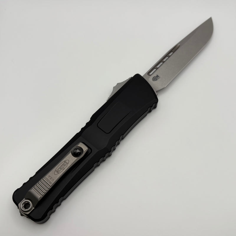 Factory Blem Microtech Knives Combat Troodon Gen III Stonewash Single Edge w/ Black Handle 1143-10