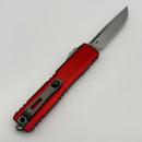 Factory Blem Microtech Ultratech Gen IV S/E Stonewash Partial Serrated w/ Red Handle 11214-11RD