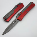 Microtech Glykon Apocalyptic Partial Serrated Bayonet w/ Red Handle 184-11APRD