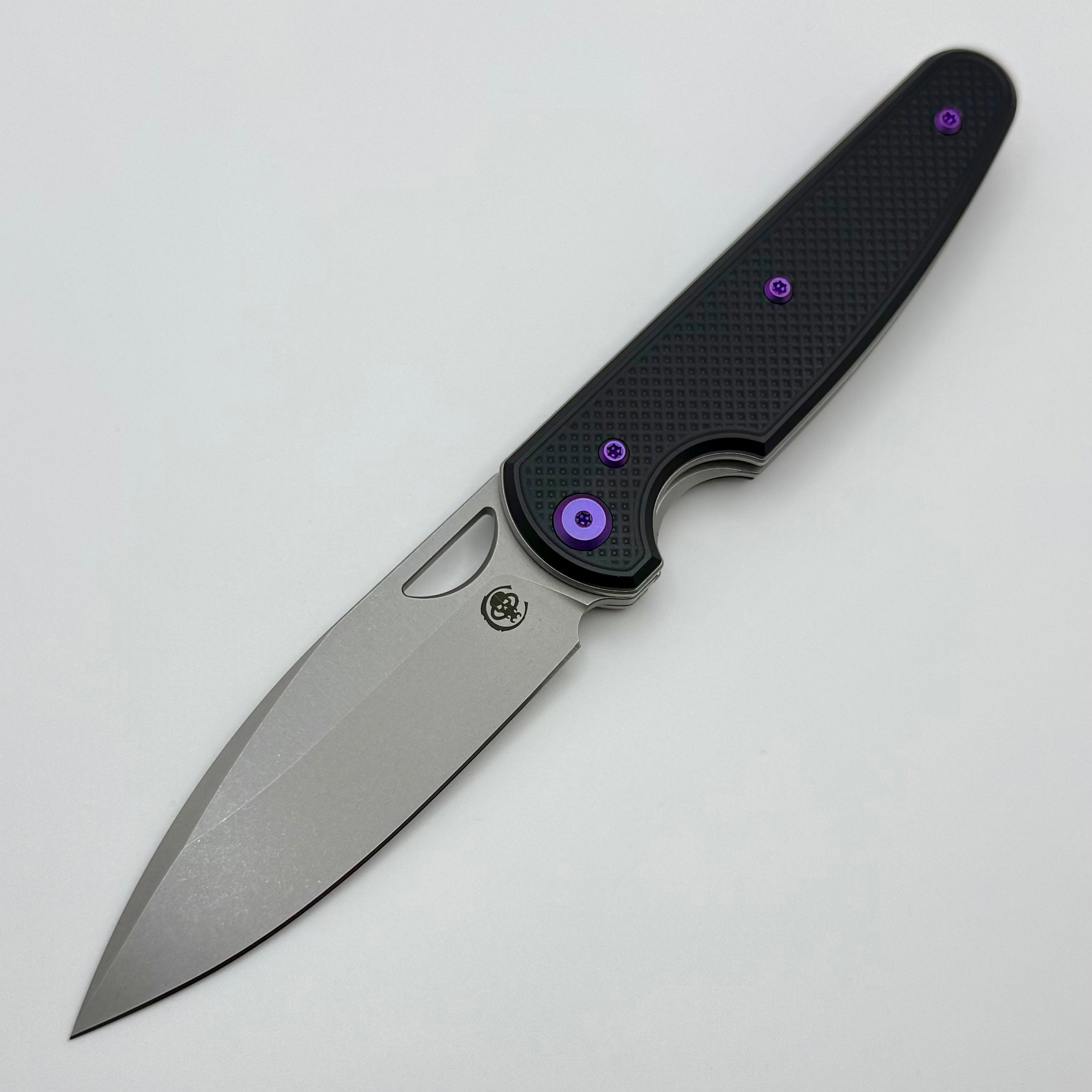 Chaves Knives Brad Blount The Phase 229 Black Knurled Aluminum Handles