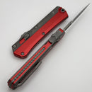 Microtech Glykon Apocalyptic Partial Serrated Bayonet w/ Red Handle 184-11APRD