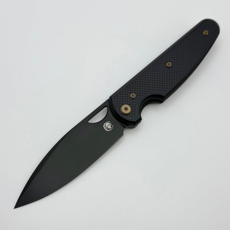 Chaves Knives Brad Blount The Phase 229 Black Knurled Aluminum Handles