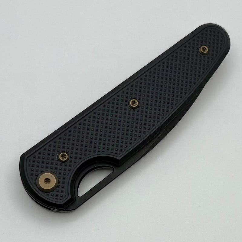 Chaves Knives Brad Blount The Phase 229 Black Knurled Aluminum Handles