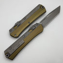 Microtech Glykon Apocalyptic Standard Tanto Full Serrated w/ Bead Blast Overlay & OD Green Handle 185-12APOD