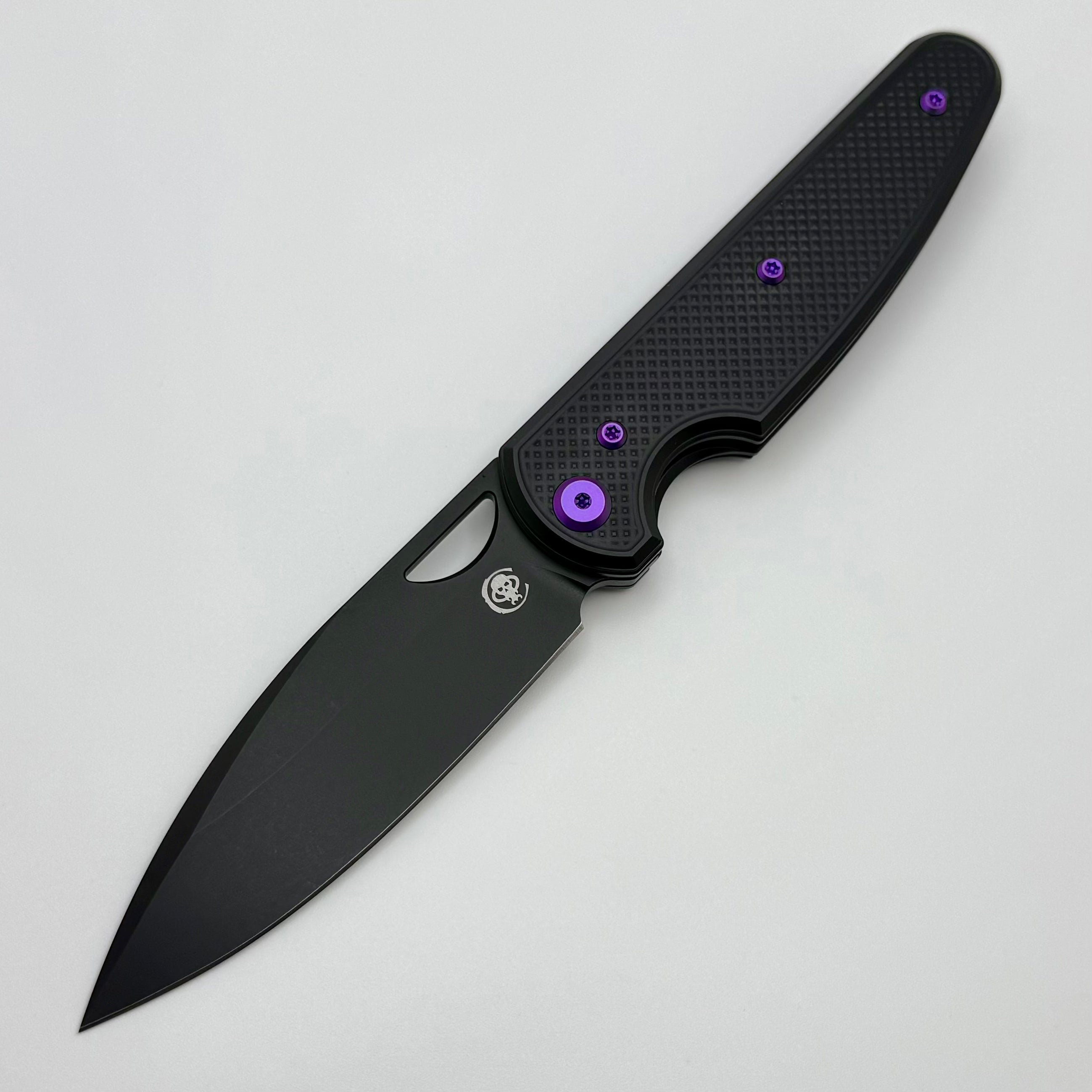 Chaves Knives Brad Blount The Phase 229 Black Knurled Aluminum Handles