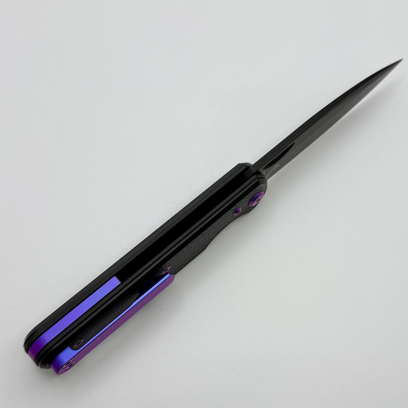 Chaves Knives Brad Blount The Phase 229 Black Knurled Aluminum Handles