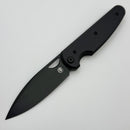 Chaves Knives Brad Blount The Phase 229 Black Knurled Aluminum Handles w/ Black Ti Hardware & Black PVD 154CM - Blue Label
