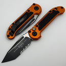 Microtech Knives LUDT Gen III Black P/S Tanto w/ Orange Handle 1136-2OR