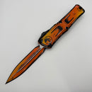 Pre-Owned Microtech Knives Combat Troodon Gen III Orange Comic Strip D/E Signature Series 1142-1ORCOMICS