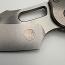 Pre-Owned Microtech Marfione Select Manual Stitch RAM LOK Titanium Handles & Stonewash M390MK w/ Double Vapor Blast & Bronze Accents 169RL-10MS1