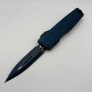 Pre-Owned Microtech Luminary D/E Weathered Blue Signature Series 1270-1WBLS