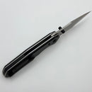 Chaves Knives Jake McCoy The Omega Street Black Knurled Aluminum Handles w/ Black Ti Hardware & Stonewash 154CM - Blue Label