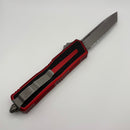 Pre-Owned Microtech Scarab 2 Gen 3 Apocalyptic Spine Fluted Full Serrated Tanto w/ Red Handle 1279-12APRD