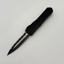 Pre-Owned Heretic Knives Manticore S Black Frag Two Tone Black Magnacut D/E Full Serrated H024F-10C-T