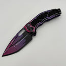 Pre-Owned Heretic Knives Medusa Auto Purple Cel Shade w/ Tanto MagnaCut Exclusive H011-CS-PU
