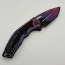 Pre-Owned Heretic Knives Medusa Auto Purple Cel Shade w/ Tanto MagnaCut Exclusive H011-CS-PU