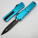 Microtech Knives Combat Troodon Gen III Black Double Edge w/ Turquoise Handle 1142-1TQ
