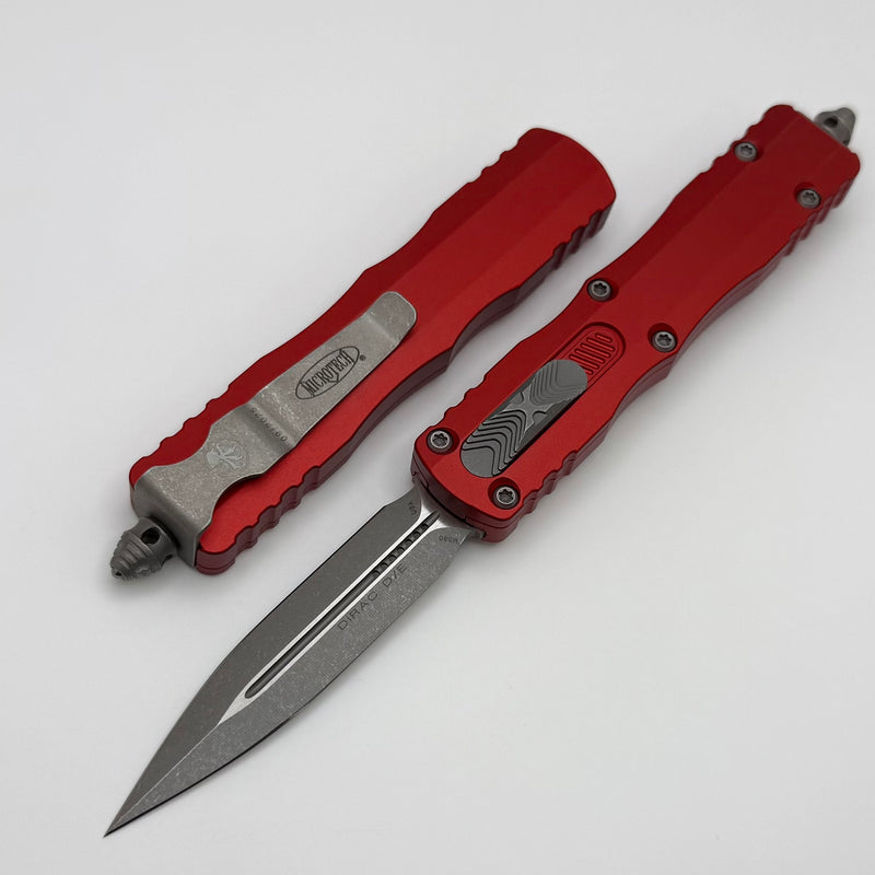 Microtech Dirac D/E Apocalyptic Standard & Red Handle 225-10APRD