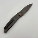 Pre-Owned Reate Knives VK-ANUB Dark Matter Fat Carbon & Titanium Handles w/ Zinc Accents & Darkwash Elmax
