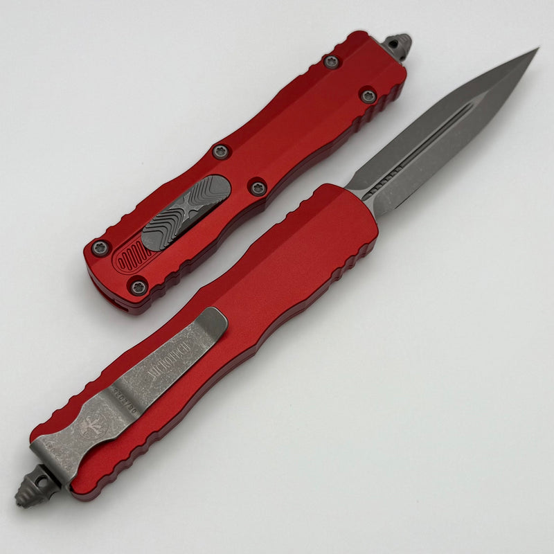 Microtech Dirac D/E Apocalyptic Standard & Red Handle 225-10APRD