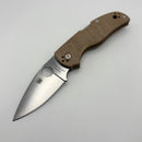 Pre-Owned Spyderco Native 5 Brown Canvas Micarta Handles & CruWear C41MPCW5