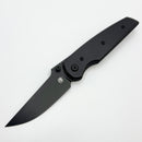 Chaves Knives Jake McCoy The Disciple Street Black Knurled Aluminum Handles w/ Black Ti Hardware & Black PVD 154CM - Blue Label