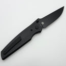 Chaves Knives Jake McCoy The Disciple Street Black Knurled Aluminum Handles w/ Black Ti Hardware & Black PVD 154CM - Blue Label