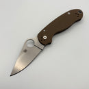 Pre-Owned Spyderco Para 3 Brown G-10 Handles & 15V Sprint Run C223GPBN15V