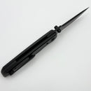 Chaves Knives Jake McCoy The Disciple Street Black Knurled Aluminum Handles w/ Black Ti Hardware & Black PVD 154CM - Blue Label