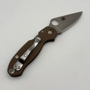 Pre-Owned Spyderco Para 3 Brown G-10 Handles & 15V Sprint Run C223GPBN15V