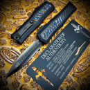 Marfione Custom Atreus w/ DLC Cryo Ice D/E M390MK & Black Aluminum Handle w/ Carbon Fiber & Flamed Titanium Inlay Accents