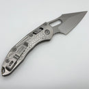 Pre-Owned Microtech Marfione Select Manual Stitch RAM LOK Frag Titanium Handles & Stonewash M390MK w/ Double Vapor Blast & Bronze Accents 169RL-10FRMS1