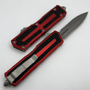 Microtech Scarab 2 Gen 3 D/E Apocalyptic Partial Serrated w/ Red Handle 1280-11APRD