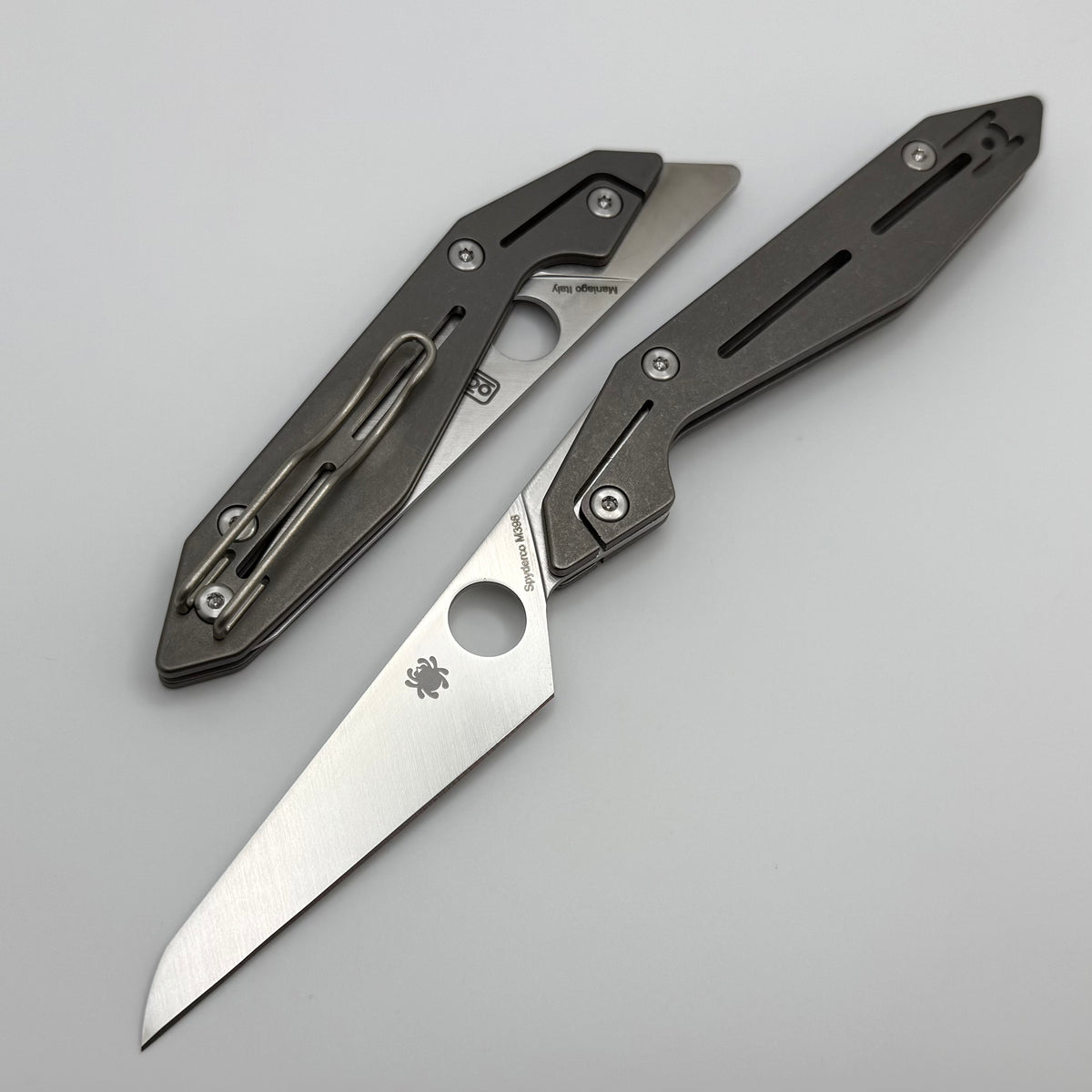 Spyderco Nand Titanium Handles w/ M398 (Non-Locking) C270TIP