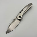 Pre-Owned We Knife Micro Trogon Satin Polished Titanium & Polished Bead Blasted M390 WE24043-2