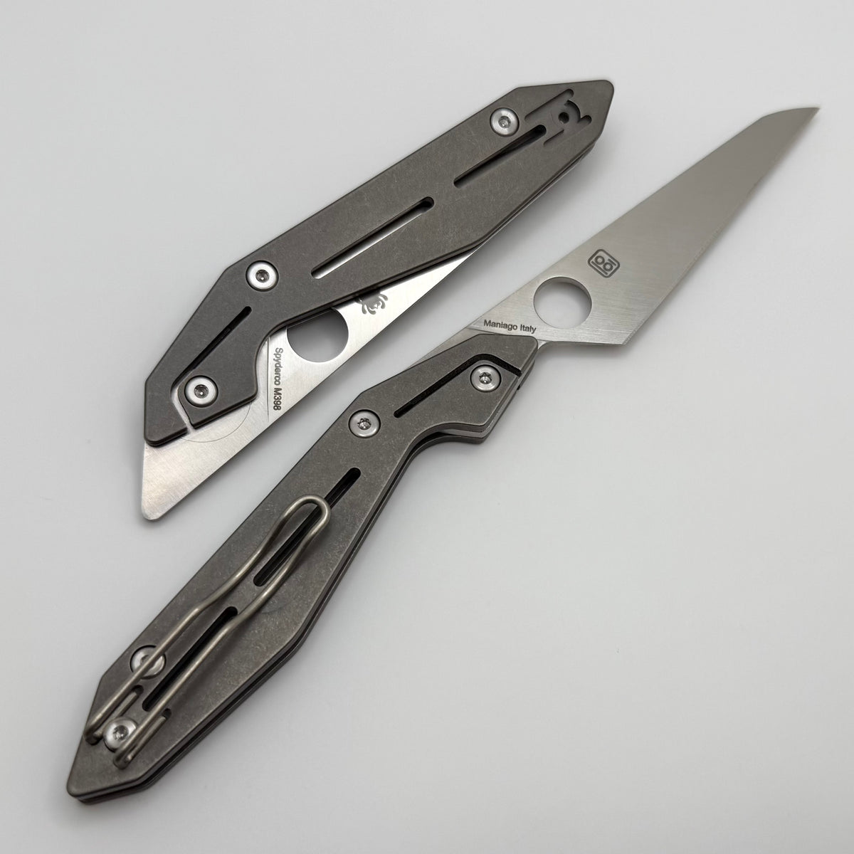 Spyderco Nand Titanium Handles w/ M398 (Non-Locking) C270TIP