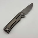 Pre-Owned Chaves Knives Street Liberation Flipper w/ Titanium Integral Handle & Stonewash Drop Point M390