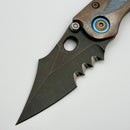 Borka Custom Stitch Serpent w/ Blood Wash & Cosmic Handles & Chisel Serrated M390 Blade