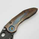 Borka Custom Stitch Serpent w/ Blood Wash & Cosmic Handles & Chisel Serrated M390 Blade