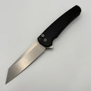 Pre-Owned Pro-Tech Malibu Smooth Black Handle & Stonewash MagnaCut Reverse Tanto Blade 5401
