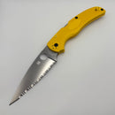 Pre-Owned Spyderco Native Chief w/ Yellow FRN Handles & Serrated MagnaCut C244SYL