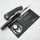Heretic Knives Custom Wraith V4 Manual Carbon Fiber Handles & Hand Ground Cracked Ice Bowie