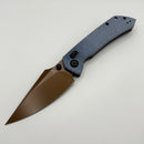 Pre-Owned Tenable Knives Fenrir Blue Micarta Handles & Rose Gold Coated Nitro-V T1034V6